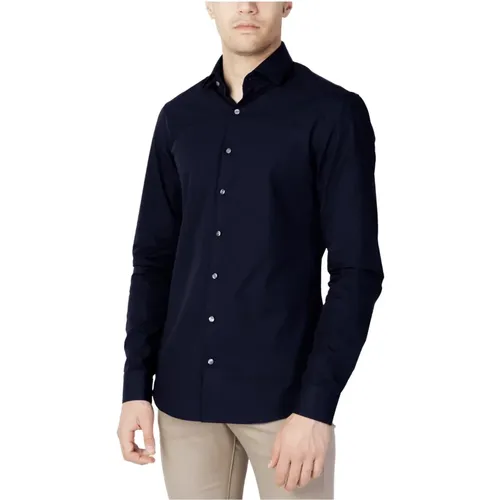 Plain Long Sleeve Mens Shirt , male, Sizes: 2XL, M, 5XL, 3XL, XL, L, 4XL, S - Calvin Klein - Modalova