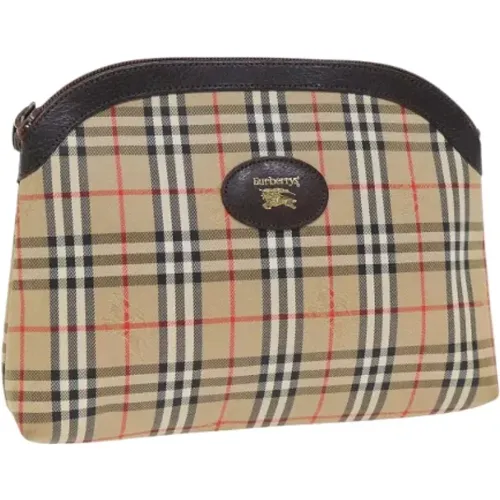 Pre-owned Clutches, female, , Size: ONE SIZE Pre-owned Canvas pouches - Burberry Vintage - Modalova