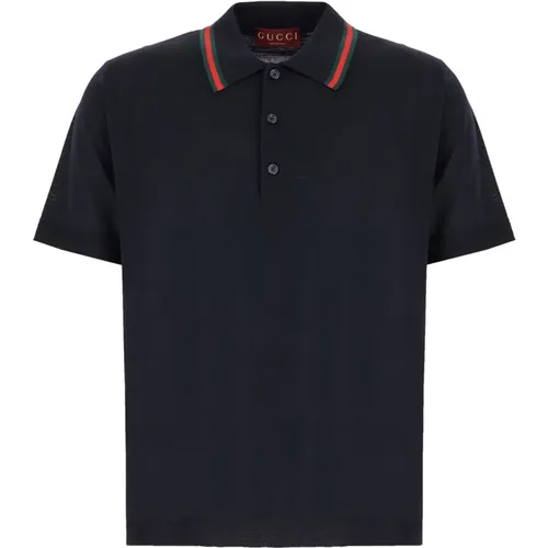 Polo Shirts, male, , Size: M Classic Polo Shirt for Men - Gucci - Modalova