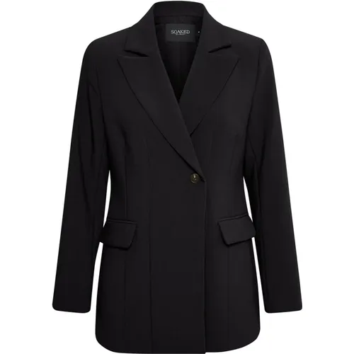 Classic Fitted Blazer Jacket , female, Sizes: S, XS, XL, 2XL, L, M - Soaked in Luxury - Modalova