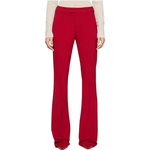 Rote Stylische Hose , Damen, Größe: 2XS - Dondup - Modalova