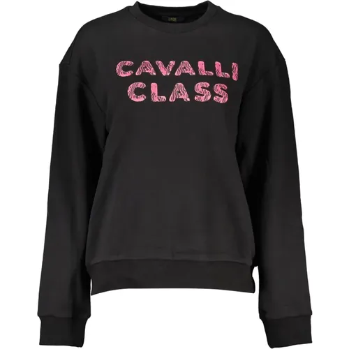 Elegantes gebürstetes Sweatshirt mit Druck - Cavalli Class - Modalova