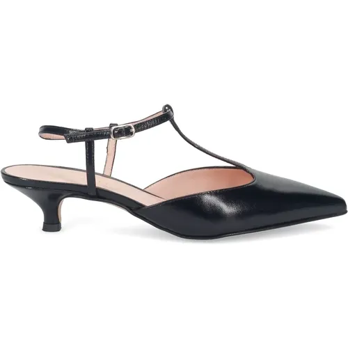 Pumps, female, , Size: 8 US Leather Spool Heel Shoes - Sangiorgio - Modalova
