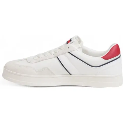 Sneakers, male, , Size: 8 US Leather Sneakers with Laces - Tommy Hilfiger - Modalova