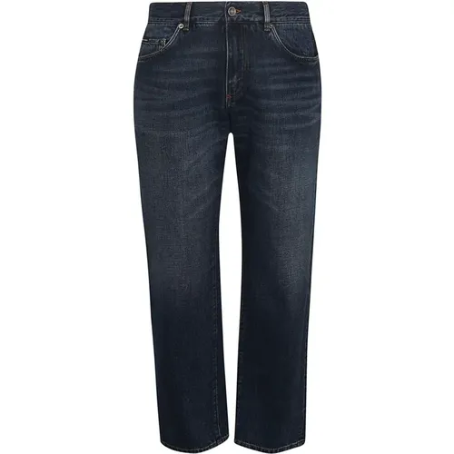 Straight Jeans, male, , Size: M Navy Straight Leg Jeans - Dolce & Gabbana - Modalova