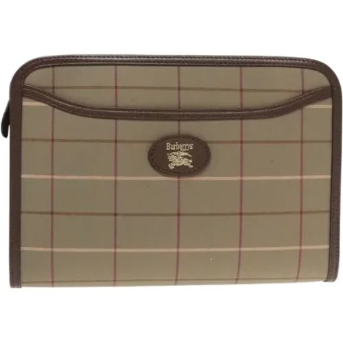 Pre-owned Clutches, female, , Size: ONE SIZE Pre-owned Canvas clutches - Burberry Vintage - Modalova