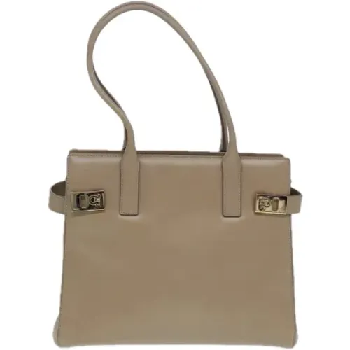 Pre-owned Tote Bags, female, , Size: ONE SIZE Pre-owned Leather totes - Salvatore Ferragamo Pre-owned - Modalova