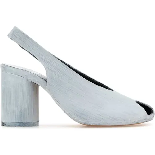 High Heel Sandals, female, , Size: 7 US Leather Pumps with 8cm Heel - MM6 Maison Margiela - Modalova