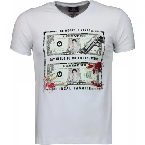 Scarface Dollar Black Stones - Men T-shirt - 2313W , male, Sizes: S, XS - Local Fanatic - Modalova