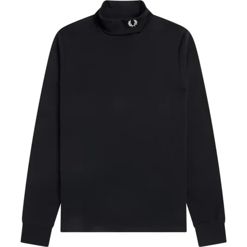 Cotton Turtleneck with Refined Details , male, Sizes: XL - Fred Perry - Modalova