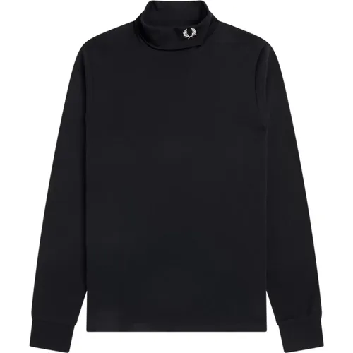 Cotton Turtleneck with Refined Details , male, Sizes: XS, S, 2XL, XL - Fred Perry - Modalova