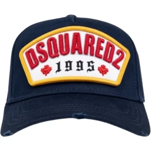 Caps, male, , Size: ONE SIZE Navy Baseball Cap - Dsquared2 - Modalova