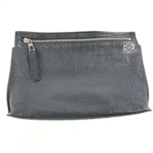 Pre-owned Clutches, male, , Size: ONE SIZE Pre-owned Leather clutches - Loewe Pre-owned - Modalova