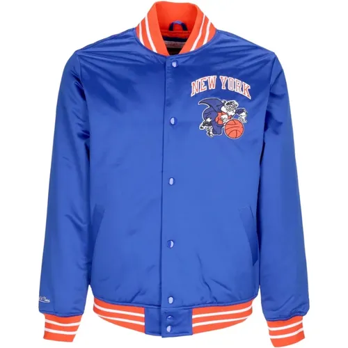 Bomber Jackets, male, , Size: 2XL New York Knicks Bomber Jacket - Mitchell & Ness - Modalova