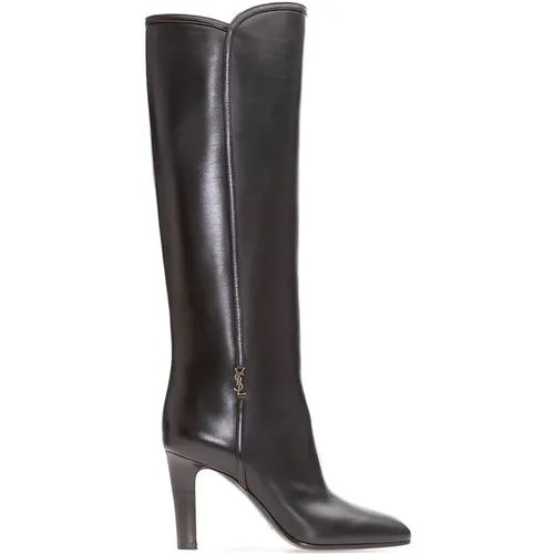 Klassische Leder Stiefeletten - Saint Laurent - Modalova