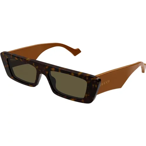 Stilvolle Sonnenbrille in Havana/Braun , Herren, Größe: 54 MM - Gucci - Modalova