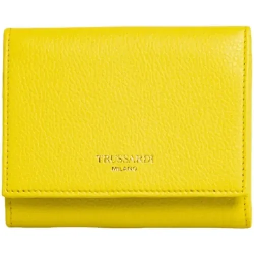 Wallets & Cardholders, female, , Size: ONE SIZE Mini Wallet with Logo Embossed Front - Trussardi - Modalova