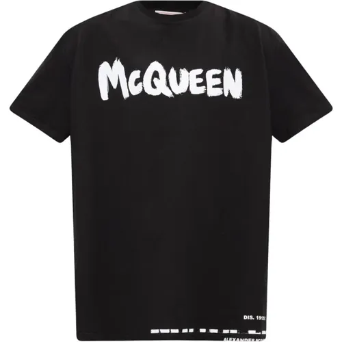 T-shirt with logo , male, Sizes: XL, M, S, L - alexander mcqueen - Modalova