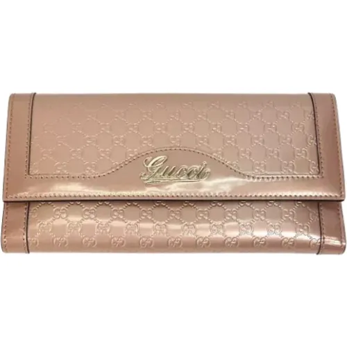 Pre-owned Wallets, female, , Size: ONE SIZE Pre-owned Leather wallets - Gucci Vintage - Modalova