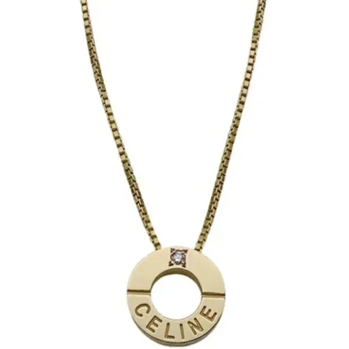 Pre-owned Jewellery, female, , Size: ONE SIZE Pre-owned Gold necklaces - Celine Vintage - Modalova