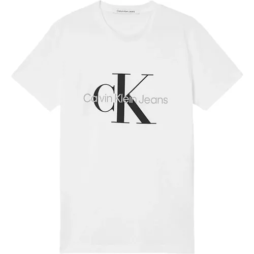 T-Shirts, male, , Size: M Monogram Slim T-shirt - Calvin Klein - Modalova