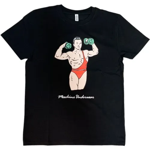 Gym Men`s T-Shirt , male, Sizes: L, M - Moschino - Modalova