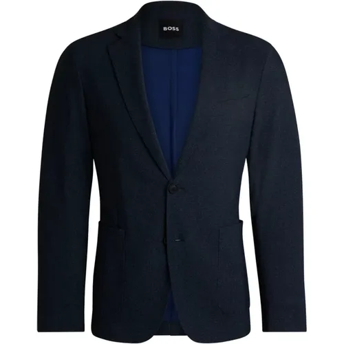 Deconstructed Jacket with Classic Revers , male, Sizes: L, 2XL, XL, 3XL - Hugo Boss - Modalova