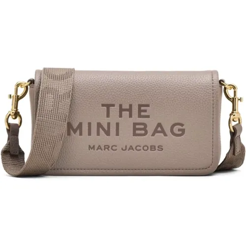 Cross Body Bags, female, , Size: ONE SIZE Grey Shoulder Bag with Flap Closure - Marc Jacobs - Modalova