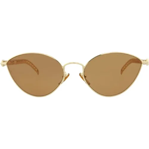 Sonnenbrille mit Katzenaugen-Metallrahmen - Gucci - Modalova