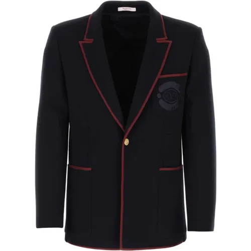 Blazers, male, , Size: 2XL Tailored Single-Breasted Blazer - Valentino - Modalova