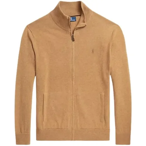 Iconic Wolle Zip-Up Pullover , Herren, Größe: M - Polo Ralph Lauren - Modalova