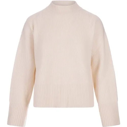 Ice-Colored Cashmere Antonia Pullover , female, Sizes: L, M, S - Fedeli - Modalova