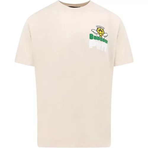 T-Shirt mit Logo-Print aus Baumwolle,Grafikdruck Kurzarm-Tops, Baumwoll-T-Shirt mit Logo-Print - Barrow - Modalova
