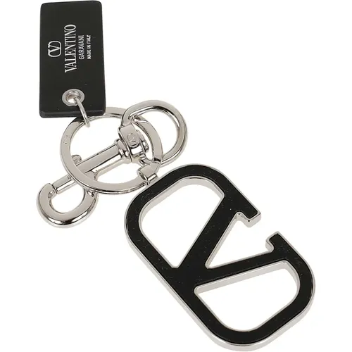 Keyrings, male, , Size: ONE SIZE Vlogo Signature Key Ring - Valentino Garavani - Modalova