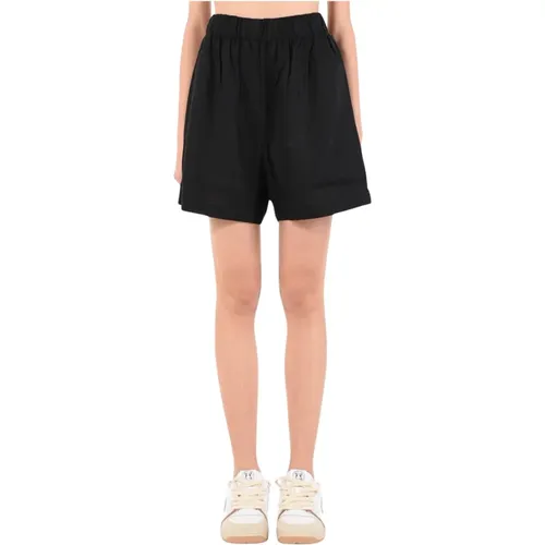 Leinen-Shorts mit Elastischem Bund , Damen, Größe: XL - Hinnominate - Modalova