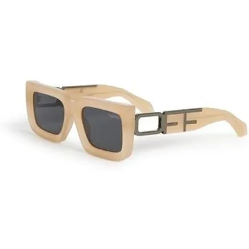 Stylish Boston Sunglasses , unisex, Sizes: 55 MM - Off White - Modalova