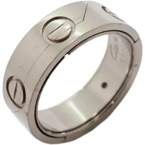 Pre-owned Jewellery, male, , Size: ONE SIZE Pre-owned White Gold rings - Cartier Vintage - Modalova