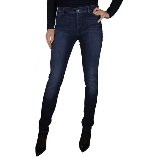 Gewaschene Blaue Skinny Jeans mit Niedriger Taille - Emporio Armani - Modalova