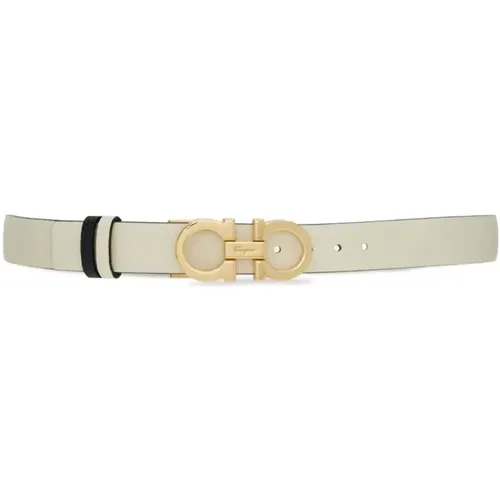 Gancini Reversible Leather Belt , female, Sizes: 80 CM - Salvatore Ferragamo - Modalova