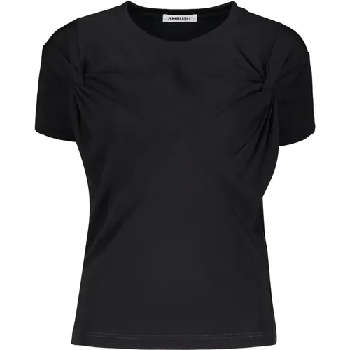 Gesammeltes Front-Viskose-T-Shirt , Damen, Größe: L - AMBUSH - Modalova