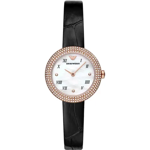 Roségold Damen Uhr Klassisch Elegant - Emporio Armani - Modalova