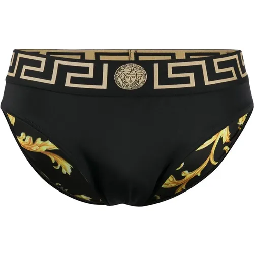 Baroque Print Briefs , male, Sizes: 2XL - Versace - Modalova