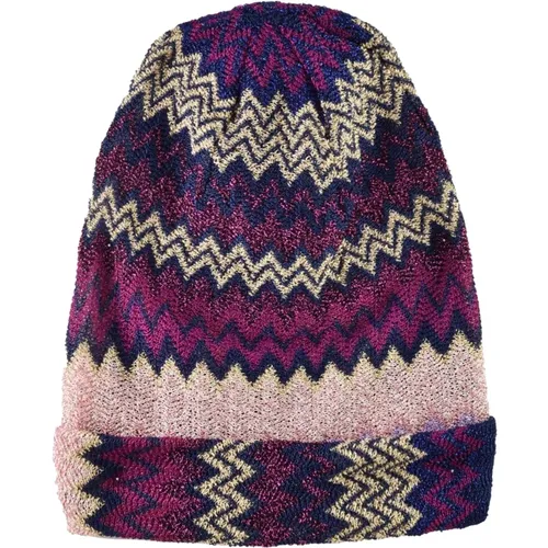 Beanies, female, , Size: ONE SIZE Stylish Hat in Viscose Polyester Blend - Missoni - Modalova