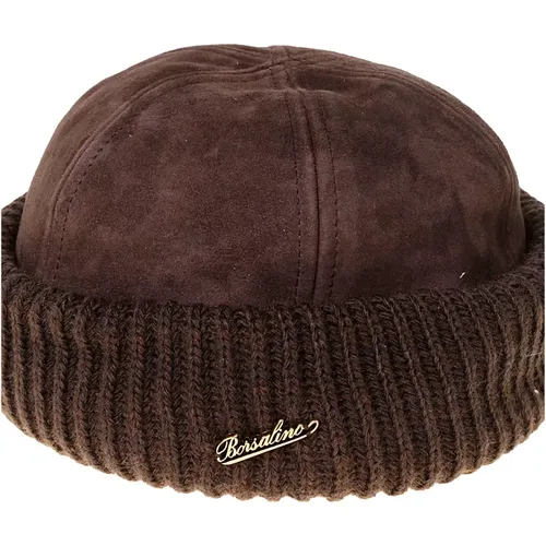 Wildleder Strick Beanie Hut - Borsalino - Modalova