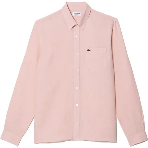 Casual Shirts, male, , Size: 5XL Casual Linen Shirt - Lacoste - Modalova
