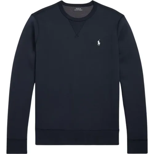 Navy Double-Knit Sweatshirt , Herren, Größe: 2XL - Polo Ralph Lauren - Modalova