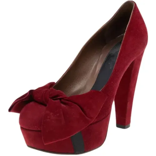 Pre-owned Suede heels , female, Sizes: 4 UK - Marni Pre-owned - Modalova