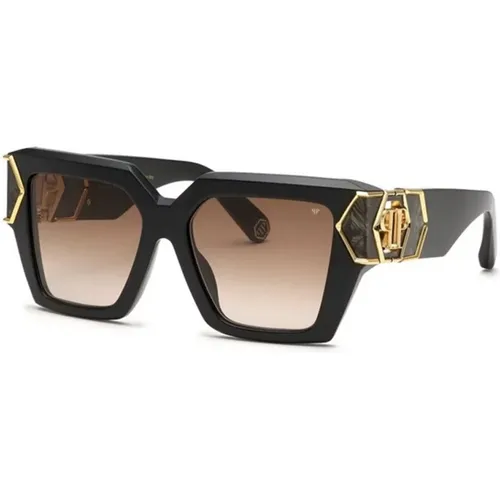 Stylish Sunglasses Brown Gradient Lens , unisex, Sizes: 55 MM - Philipp Plein - Modalova