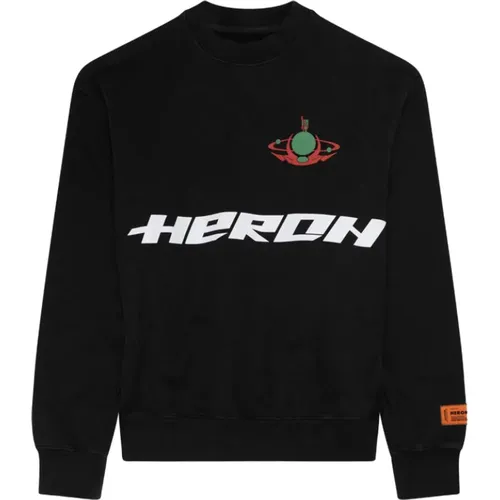 Schwarz Grün Burn Crewneck , Herren, Größe: L - Heron Preston - Modalova