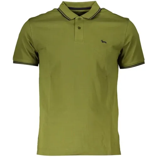 Grünes Kontrast Poloshirt , Herren, Größe: XL - Harmont & Blaine - Modalova